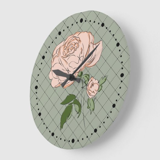 Shabby Roos Grote Klok (Hoek)