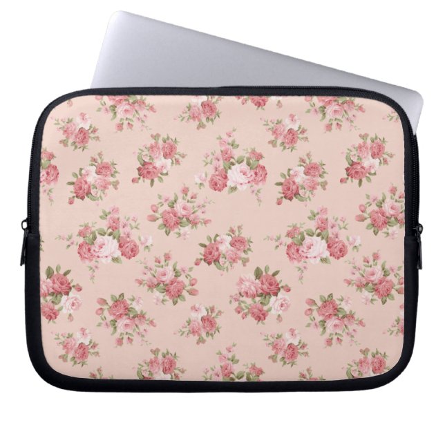 Shabby-roos Laptop Sleeve (Voorkant)