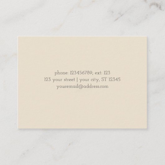 Shabby-Roos Visitekaartje (Achterkant)