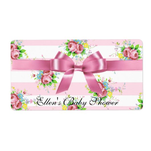 Shabby  Roze flesje Etiket op flesje (Voorkant)