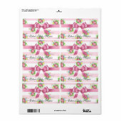 Shabby  Roze flesje Etiket op flesje (Full Sheet)