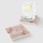 Shabby  Rozen2 - Onderzetter (Zijkant)