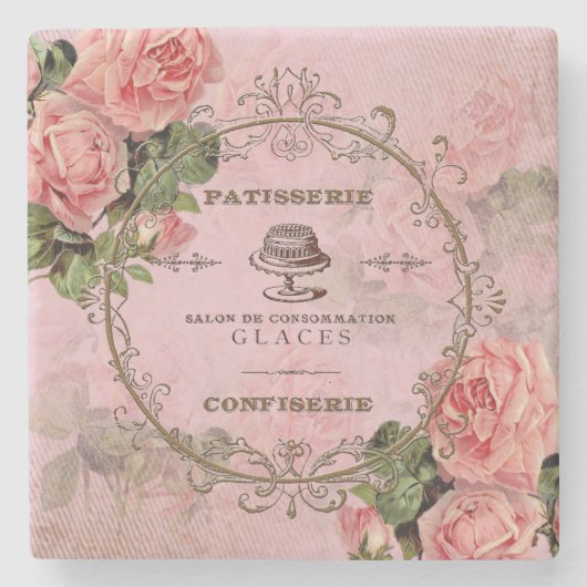 Shabby  Rozen2 - Onderzetter (Voorkant)
