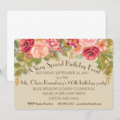 Shabby Rozen Fancy Gebeurtenisuitnodigingen Kaart (Voorkant / Achterkant)