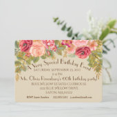 Shabby Rozen Fancy Gebeurtenisuitnodigingen Kaart (Staand voorkant)