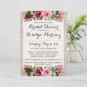 Shabby Rozen Rustiek Hout Vrijgezellenfeest Kaart (Staand voorkant)