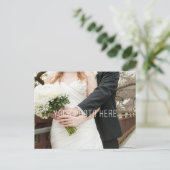 Shabby  Rozen rustieke bruiloft dank u Briefkaart (Staand voorkant)