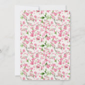 Shabby  Rozen Rustieke bruiloft uitnodiging (Achterkant)