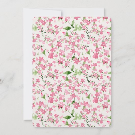 Shabby  Rozen Rustieke bruiloft uitnodiging (Achterkant)