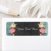 Shabby Rozen Rustisch landkarton Etiket (Insitu)