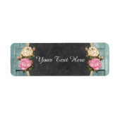 Shabby Rozen Rustisch landkarton Etiket (Voorkant)