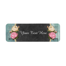 Shabby  Rozen Rustisch landkarton Etiket