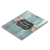 Shabby Rozen Rustisch landkarton Notitieboek (Linkerzijde)