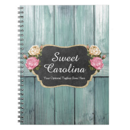 Shabby  Rozen Rustisch landkarton Notitieboek