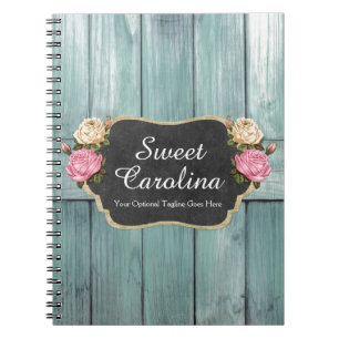 Shabby  Rozen Rustisch landkarton Notitieboek