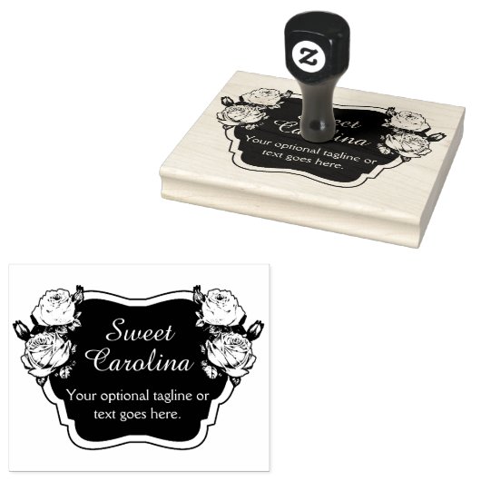 Shabby  Rozen Rustisch landkarton Rubberstempel (Gestempeld)