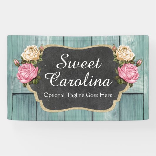 Shabby  Rozen Rustisch landkarton Spandoek (Horizontaal)