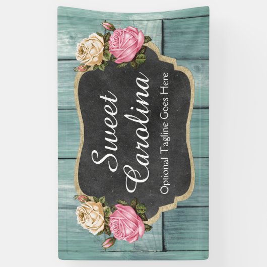 Shabby  Rozen Rustisch landkarton Spandoek (Verticaal)