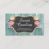 Shabby Rozen Rustisch landkarton Visitekaartje (Voorkant)