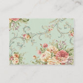 Shabby Rustic Country Chic Diaper Raffle Ticket Informatiekaartje (Achterkant)