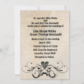 Shabby Rustic Wedding Invitation Kaart (Voorkant)