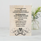 Shabby Rustic Wedding Invitation Kaart (Staand voorkant)