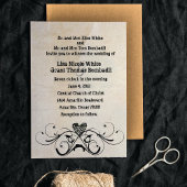 Shabby Rustic Wedding Invitation Kaart