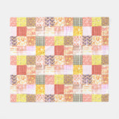 Shabby rustiek  Patchwork Quiltpatroon Fleece Deken (Voorkant (Horizontaal))
