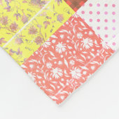 Shabby rustiek  Patchwork Quiltpatroon Fleece Deken (Hoek)