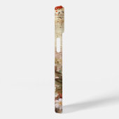 Shabby Rustieke Rozen & Monogram Case-Mate iPhone Case (Achterkant / Rechts)