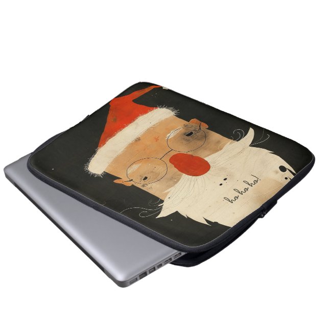 Shabby Santa Laptop Sleeve (Voorkant onderkant)