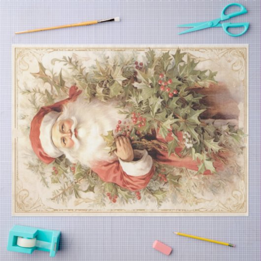 Shabby Santa Tissuepapier (Craft)