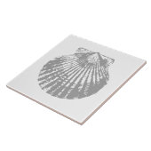 Shabby seashell tegeltje (Zijkant)