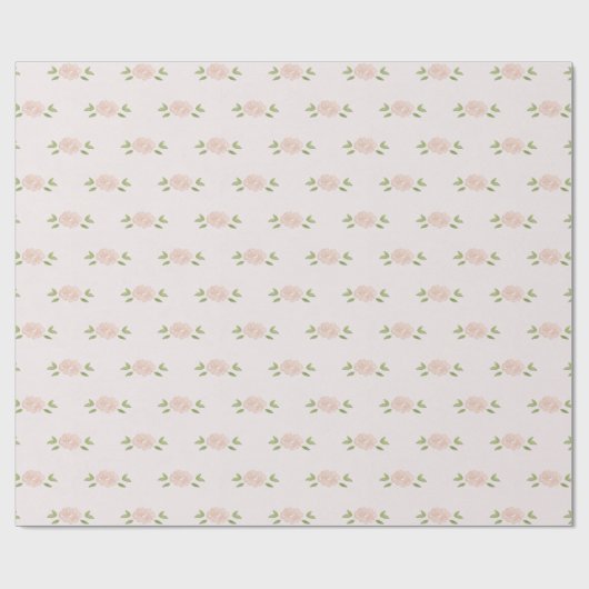 Shabby Soft Light Pink Petite Rozen Gift Cadeaupapier (Vlak)