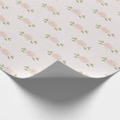 Shabby Soft Light Pink Petite Rozen Gift Cadeaupapier (Hoek)