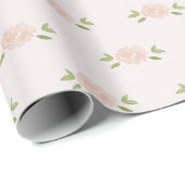 Shabby Soft Light Pink Petite Rozen Gift Cadeaupapier (Rol Hoek)