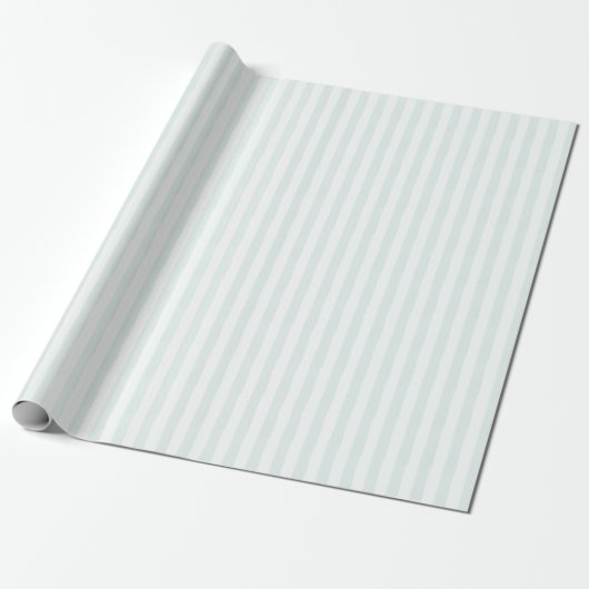 Shabby Soft Light Powder Blue Stripe Gift Cadeaupapier (Uitgerold)