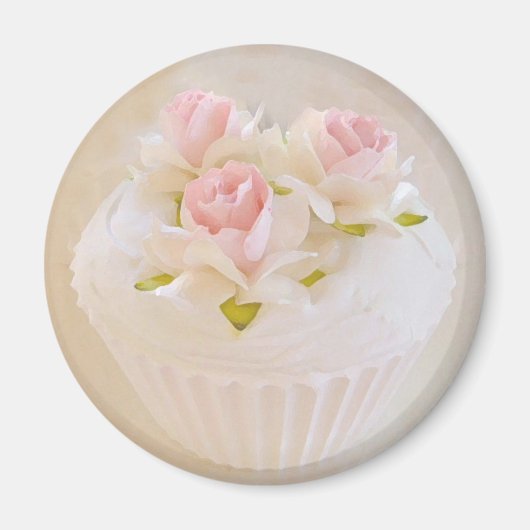 Shabby Stijl Cupcake Magnet (Voorkant)