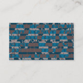 Shabby Stripes in bruin en blauw Visitekaartje (Achterkant)