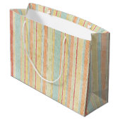 Shabby Stripes Pattern Groot Cadeauzakje (Achterkant Gekanteld)