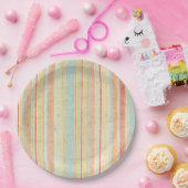 Shabby Stripes Pattern Papieren Bordje (Feest)