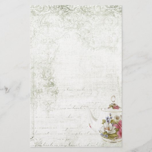 Shabby Tea Party Briefpapier (Voorkant)