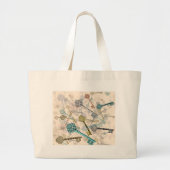 Shabby- toetsen, afdrukken, subtiel, bleke schaduw grote tote bag (Voorkant)