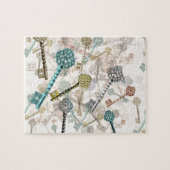 Shabby- toetsen, afdrukken, subtiel, bleke schaduw legpuzzel (Horizontaal)