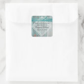 Shabby Turquoise geschilderd hout bruiloft Sticker (Tas)