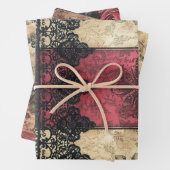 Shabby Victoriaans kant Zwaar Gewicht Decoupage Pr Inpakpapier Vel (In situ)