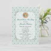 Shabby  Vrijgezellenfeest Tea Party Invitation Kaart (Staand voorkant)