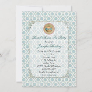 Shabby Vrijgezellenfeest Tea Party Invitation Kaart