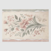 Shabby Wallpaper Blush Roze Bloemen Decoupage Tissuepapier (Voorkant)