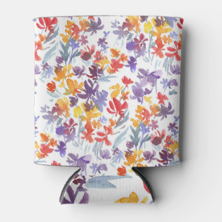 Shabby Waterverf Zomerbloemenpatroon Blikjeskoeler
